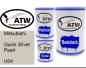 Preview: Mitsubishi, Quick Silver Pearl, U04: 500ml Lackdose + 500ml Klarlack + 250ml Härter - Set, von ATW Autoteile West.